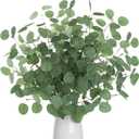 6pcs Eucalyptus Stems Greenery Stems Fake Leaves Artificial Silk Flowers Bouquet Faux Branches Centerpiece Flores Plants for Home Party Decor Wedding Decoration
