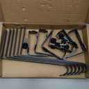 6 Pcs Adjustable Cubicle Wall Hooks Cubicle Hangers- Metal Universal Partition Hanger with Cross Screwdriver- Cubicle Accessories Over The Door Mirror Hook Fit 1.35 to 3.5 In Thick Wall Panels