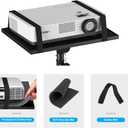 Projector Stand Tripod Adjustable, Laptop Height from 23.5 to 46.5 inches with Gooseneck Phone Holder, Floor for Office, Home, Stage, Studio, DJ Racks Holder Mount, 23.5inch-46.5inch (Black)