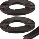 Wonderjune 75 Inch Shower Door Magnetic Strip Replacement Flexible Magnetic Strip Insert for Framed Semi Framed Swinging Glass Shower Doors, Black(2 Rolls)
