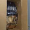 bUCLA 600PCS Clear Gold Plastic Dinnerware Set Disposable - Clear Plates with Gold Trim Include 100 Dinner/100 Dessert Plates, 100 Knives, 100 Forks, 100 Spoons, 100 Cups for Wedding&Party