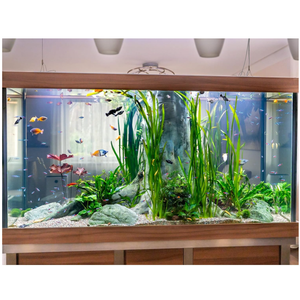 Carkio Aquarium Background Vinyl Static Cling Black Fish Tank Background, 17.7in×39.4in Fish Backdrop Aquarium Poster Background Sticker for Fish Tank