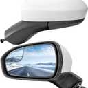 Left Driver Side Rear View Mirror Replacement for Ford Fusion 2016 2017 2018 2019 2020 2021 2022- Rearview Mirrors with 3Pins, Electric Adjustment, white