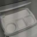 TOPZEA 4 Pack Divided Dinner Trays, Ceramic Serving Platter Dinner Plates with 4 Compartments Partition Fast Food Lunch Tray for Portion Control, Fondue Plates with Vinegar Sauce Dish