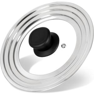 Universal Lid for Pots and Pans Skillets, Stainless Steel Pan Cover Fits 6-7-8 Inch Cookware,Replacement Frying Pan Cover, Cast Iron Skillet Pot Lids with Heat Resistant Knob