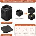 Heavy Duty Sofa Risers 3.7 Inch, Industrial-Grade Desk Raise Blocks for Couch, Table, Bed, Refrigerator, Washing Machine  Anti-Slip, Shock Absorbing, Quiet, Supports up to 4000 lbs(Black)