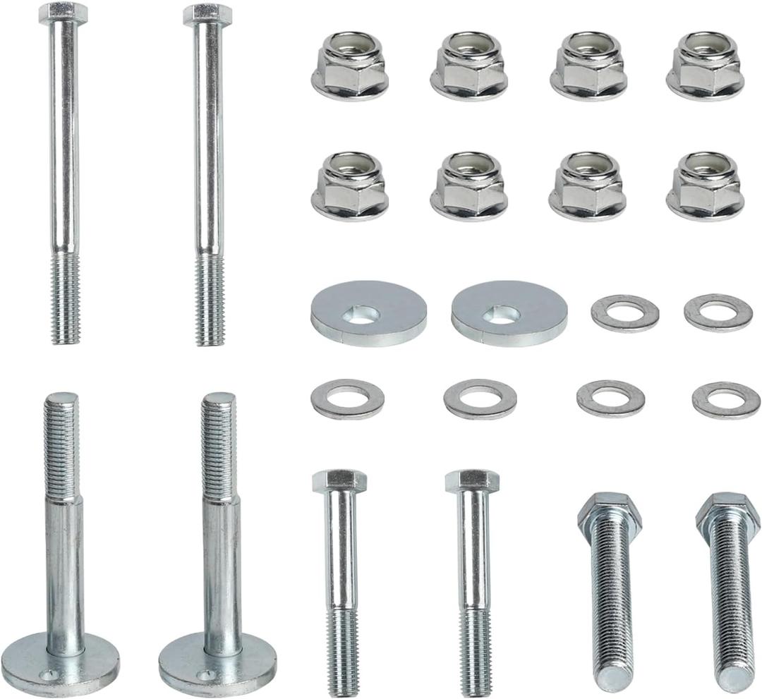 Front Control Arms Cam Bolts & Hardware Kit Compatible with 2002-2009 Dodge Ram 1500 2500 3500 Front Control Arm Camber Adjust Bolt Repair Kit