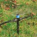 25 Pcs Drip Irrigation Fan Emitter for 1/4" Irrigation Tubing, Adjustable Water Flow Irrigation Spary Dripper with Stake Drip Micro Drip Irrigation Sprayer Emitter for Irrigation Watering System