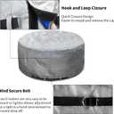 Round Hot Tub Cover 170G Polyethylene Spa Cover Waterproof and UV Protection Hot Tub Sun Shield(80"(D) x35(H), Silver)