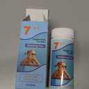 7IN1 Pool Test Strips,Accurate&Easy Water Chemical Testing Strip for Pool,Spa&Hot Tub, Quick Pool Test Kit for Hardness,Total Alkalinity,Cyanuric Acid,Total Chlorine 100 Strips (7IN1V11)