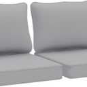 AAAAAcessories Outdoor Deep Seat Cushions, Waterproof, Fade-Resistant Patio Furniture Replacement Cushions, 24" x 24" x 5", Set of 2, Gray (24x24-19'' Mid Back-2 Count)