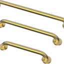 Grab Bar Bundle for ADA Compliance, Brushed Gold Stainless Steel 1.5" Diameter 3-Piece Set (18", 36", 42") for Commercial Restrooms & Shower Safety Bars for Seniors