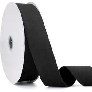 2 x Black Velvet Ribbon Double Faced, 1-1/2 Inch x 20Yd, Great for Christmas, Wedding Decoration, Gift Wrapping and Christmas Tree Ornaments (Black 1-1/2")