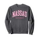 Nassau Bahamas Preppy Retro Throwback Pink Womens Souvenir Sweatshirt Size 2XL