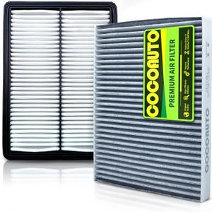 COCOAUTO Cabin & Engine Air Filter Kit for Kia Sorento (2016-2020) 2.0L 2.4L 3.3L, Replace OE 97134C6900 28113A9100