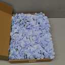 Blue Hydrangea Artificial Flowers Bulk, 40 Pcs Faux Hydrangea Flowers Heads, Artificial Fake Silk Hydrangea Flowers with Stems, Blue Flowers Artificial for Decoration Wedding Dcor
