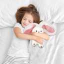 YOUBLEK Bunny Stuffed Animal,Carrot Reversible Cuddle Bunny Plush Doll with Zipper Cute Soft Rabbit Toys Pillow for Kids and Adults Easter Bunnies Plushies Gifts (Carrot, 7.09 inches)