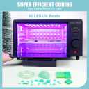 FAST MELT UV Resin Curing Box, 395nm UV Curing Light Station with 36 LED Beads, Auto UV Curing Resin Dryer Timer Setting Digital Display(S/M/H) with Tray, UV Light for Craft|Jewelry Making|DIY Decor