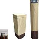 Water Softener Covers for Outside Units,16''D44'',H,14''D64''HWater Softener Cover Outdoor,All-Weather Protection,Cover for Water Softener Outside,Beige&Tan