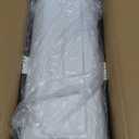 MyGift 14 Inch Ceramic Indoor Plant Pot with Drainage Hole, Rectangular Succulent Planter Window Box with Removable Saucer, Unglazed White