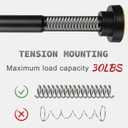 Thestoa Shower Curtain Rod Adjustable 43-78 inch, 1"Diameter Spring Tension Curtain Rod No Drill, Anti-Rust Non-Slip Shower Rod, Black Shower Curtain Rod for Bathroom Tension