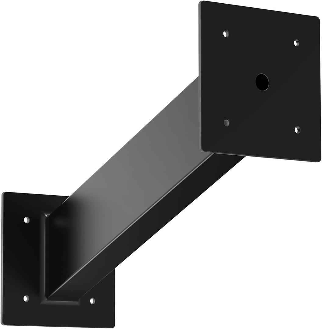 Keypad Mounting Post Bracket, Universal Gooseneck Keypad Pedestal for Keyboard on Automatic Gate Opener Systems or Garage Door, Black