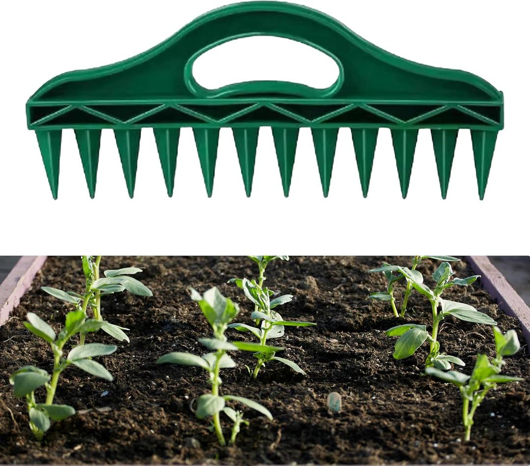 2 x Seed Planter Tool Bulb Planters Dibbler Gardening Tool Seed Spacing Tool Seed Planting Tool for Garden Beds, Raised Beds & Pots | Fixed Spacing, Precise Dibbling for Effortless Seed Planting