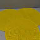 SHACOS Round Braided Placemats Set of 6 Kitchen Place Mats 15 inch Round Table Mats for Dining Tables Washable (Yellow, 6)