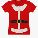 Mrs. Santa Claus Suit Junior's Costume T Shirt - 2X-Large Cardinal