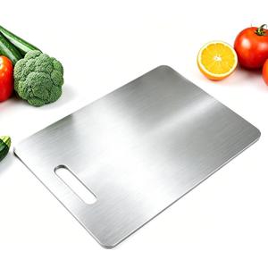 Titanium Cutting Board for Kitchen 304 Stainless Steel Cutting Board Set for Fruit, Meat & Vegetable (12 * 8 Inch)