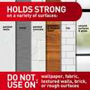 Command 10 lb Matte Black Curtain Rod Hooks, 2 Hooks and 4 Strips, No Drilling Home Decor and Room Decor, Use with Rod Diameters 0.5-0.75" | 10 lb, 4 Command Strips, Damage Free, Curtain Rods Hangers, Home and Room Decor