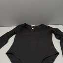 MANGOPOP Round Neck Long Sleeve Short Sleeve Bodysuits for Women Basic Body Suit Shirts Tops (Medium)