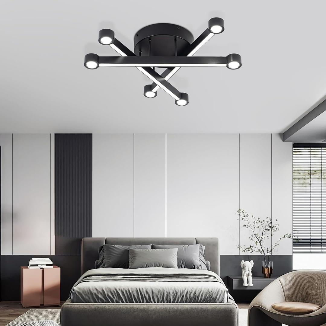 LED Mount Ceiling Light, Modern Close to Ceiling Light, Dimmable 3000K-6000K, LED Ceiling Lamp for Bedroom, Living Room, Dining Room, Kitchen