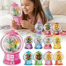 Valentines Day Cards for Kids School, Valentines Bubble Gum Machine Candy Cards DIY Exchange Gifts Set with Plastic Dome for Boys Girls School Party Supplies, 24 Pack, Not Included Candy (Pink)