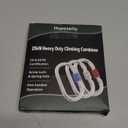 Heavy Duty Climbing Carabiner, Rated 25kN(5620lbs), Screw Locking Carabiner Clip, Oval Shape Carabiner for Rappelling, Hammocks, Aerial Work, Rigging, Rescue, Arborist