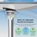 Starlink Gen 3 Pole Mount Kit - Adjustable Design for Easy Installation & Optimal Signal Reception - High Load Capacity, Portable & Perfect for RV Ladder (5-Section with Ladder Mount)