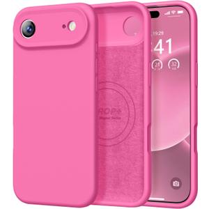 Vooii Magnetic for iPhone Air Case, Compatible with Magsafe (Premium Liquid Silicone) (Integrated Camera Control Button) Anti-Scratch Microfiber Lining for iPhone 17 Air 6.5 inch, Pitaya