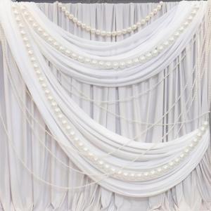 100 Pcs Quick Link Pearl Ball Garland 2.2 Inch Pearlescent White Plastic Ball with 16.4ft Pearl Bead Garlands for Wall Arches Chain Birthday Wedding Anniversary Graduation Party Decor