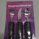 Mars Wellness Weighted Utensils Set - 3-Piece Heavy Duty, Stainless Steel Fork, Knife, and Spoon Adaptive Utensils Enhanced Stability While Eating for Elderly, Hand Tremors and Parkinson's Patients