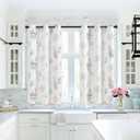 XTMYI Lavender Bathroom Curtain for Small Window,Watercolor Floral Bath Decor,80% Blackout Short Curtains for Girls Bedroom,45 Inch Length,Purple