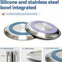 8 Pack Stainless Steel Cat Food Bowls, Cat Dishes Shallow Whisker-Friendly Metal Dishes with Non-Slip Silicone Bottom, Easy to Clean Indoor Feeding Bowls for Cats, Kittens & Small Dogs (6.7")