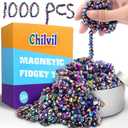 1000pcs Easter Basket Stuffers for Teens Boy, Fidget Toys Metal Balls Stones Beads Quiet Office Desk Stress Anxiety Relief Cool Gadget Sensory Autism Ferrite Putty Valentines Day Gifts for Him