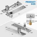 Hidden Door Hinges for Max 200 lb Wood Doors,Pivot Hinges for Hidden Door Bookcase,Secret Door,with Door Ball Catch Hardware (1, Silver)