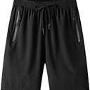 ZooYung Boys Running Shorts Quick Dry Lightweight Athletic Shorts with Zipper Pockets for Workout Gym Training Outdoor Size:14