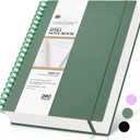 Spira Notebook Journal College Ruled 8.5''x 11'', 360 Pages Lined Thick Journals for Women Men, A4 Large Spiral Notebooks with 100GSM Paper, Spiral Journaling for Writing Work, School Green