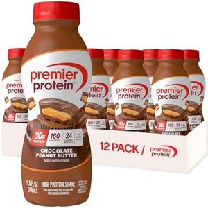 Premier Protein Shake, Chocolate Peanut Butter, 30g Protein, No Added Sugar, 24 Vitamins & Minerals to Support Immune Health, 11.5 fl oz, 12 Pack BB:26 Aug 2026