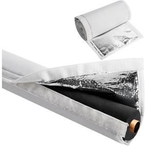 3 Layers HVAC Copper Pipe Insulation Cover, 72x10.2 Inch 600D Oxford AC Pipe Insulation Covers, Flexible White Gray Copper Line Insulation Sleeve for Central AC Mini Splits Mini Splits