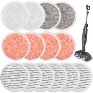 14-Pack Steam Mop Pads for Shark S7001/S8201/S8001/S7201/S7000, Washable Microfiber Replacement Pads - Upgraded for Scrubbing, Deep Cleaning & Streak-Free Shine