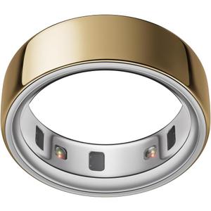 Oura Ring 4 - Gold - Size 7 - Smart Ring - Unique Sizing, Not Standard US Ring Sizes - Size First - Sleep Tracking Wearable - Heart Rate - Fitness Tracker - Up to 8 Days of Battery Life