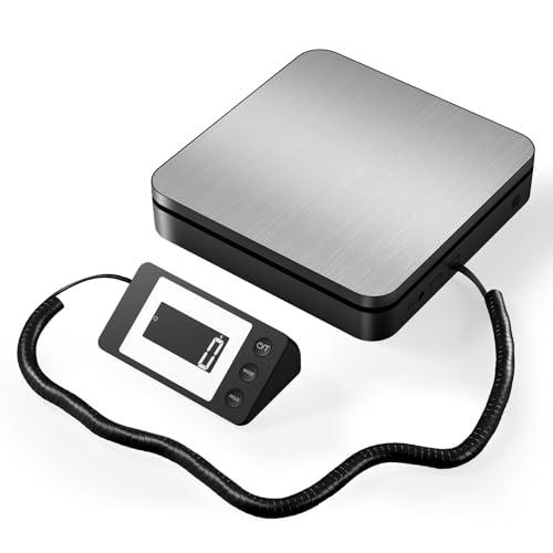 Benechef Shipping Scale with Ac Adapter 110lbs/0.1ozHighly Accurate Postal Scale with Hold/Tare/Split displayLCD Display, Digital Postage Scale for Packages/Luggage/pet